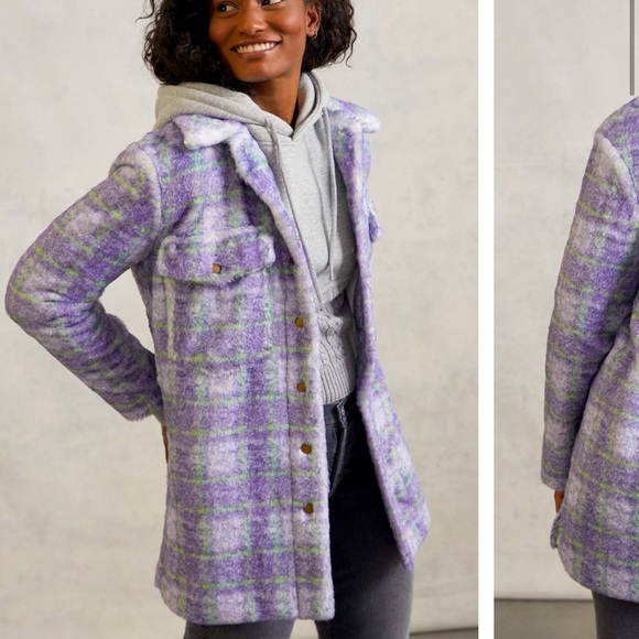 Anthropologie Jackets & Blazers - ⭐️ 🌟 💫 Anthropologie Hutch Donna Plaid Shirt Jacket SizeS
